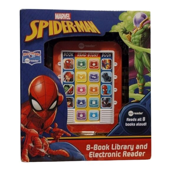 Marvel Spider-Man Me Reader 8-book Library & Electronic Reader (See Photos) NIB - Picture 1 of 6